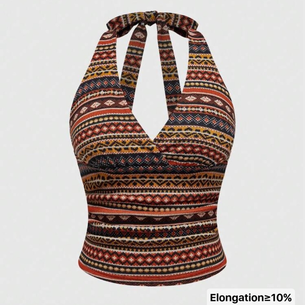 Tribal Print Halter Top